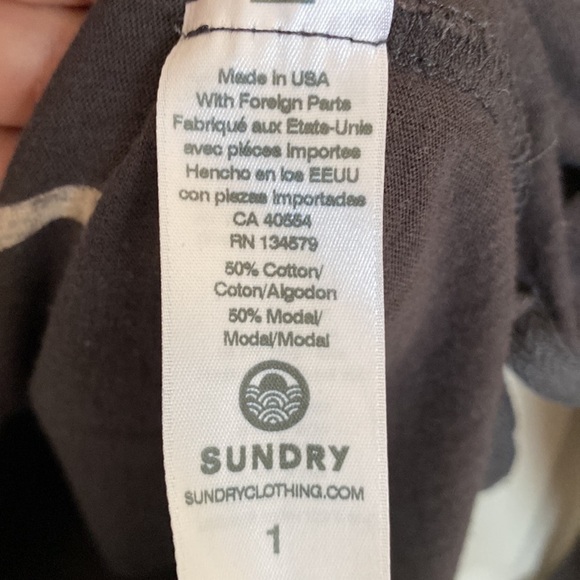 SUNDRY Multi Stripes Long Sleeve Top, Size 1 (Small) - Picture 4 of 5